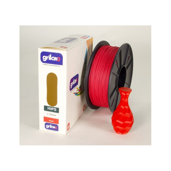 Grilon3 HIPS 1.75mm Rojo