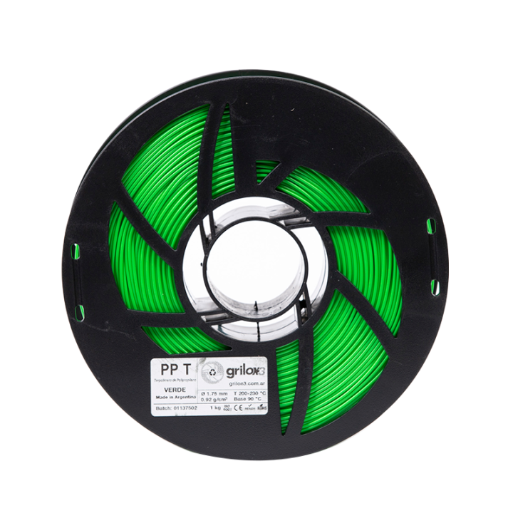 Grilon3 PP-Terpolímero VERDE 1.75mm x1kg