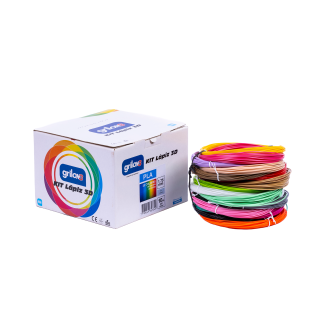 KIT LAPIZ 3D GRILON3 PLA 20 COLORES 10M POR COLOR (200M)