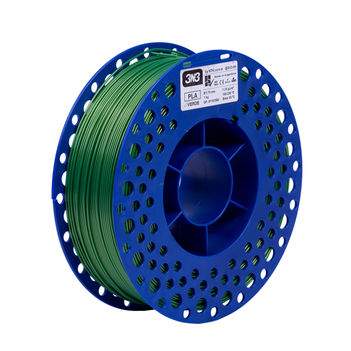 3N3 Box  PLA 1.75mm VERDE x1KG