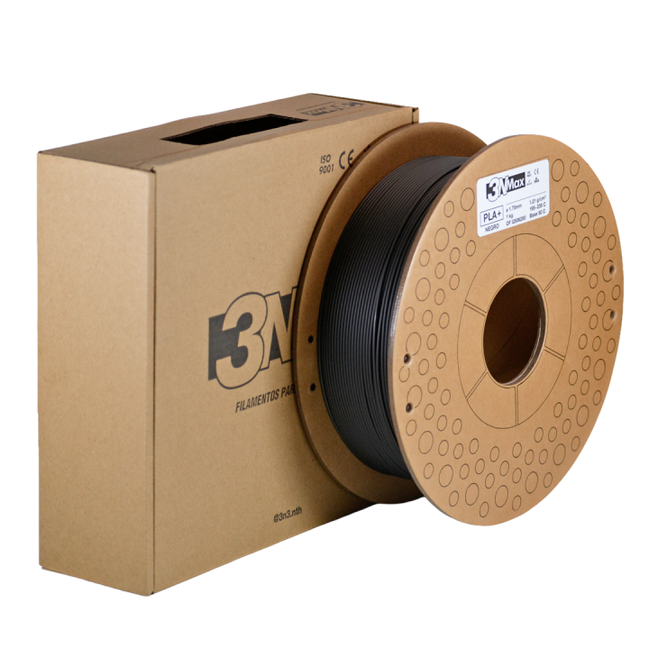 3NMAX PLA+ NEGRO 1.75mm x1KG