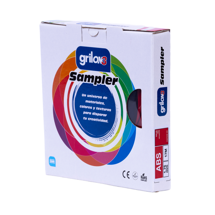 SAMPLER GRILON3 ABS ROJO 1.75 MM X 17 M