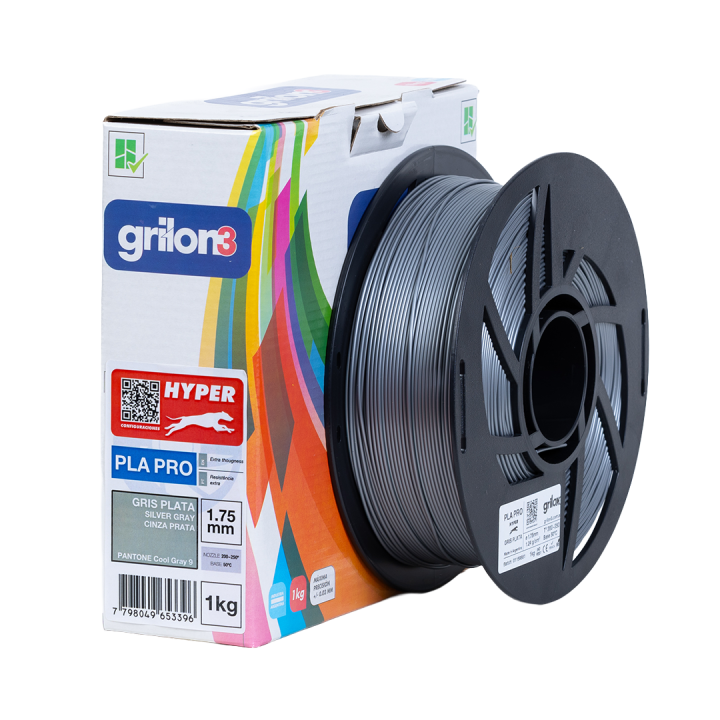 Grilon3 PLA PRO HYPER 1.75mm - GRIS PLATA