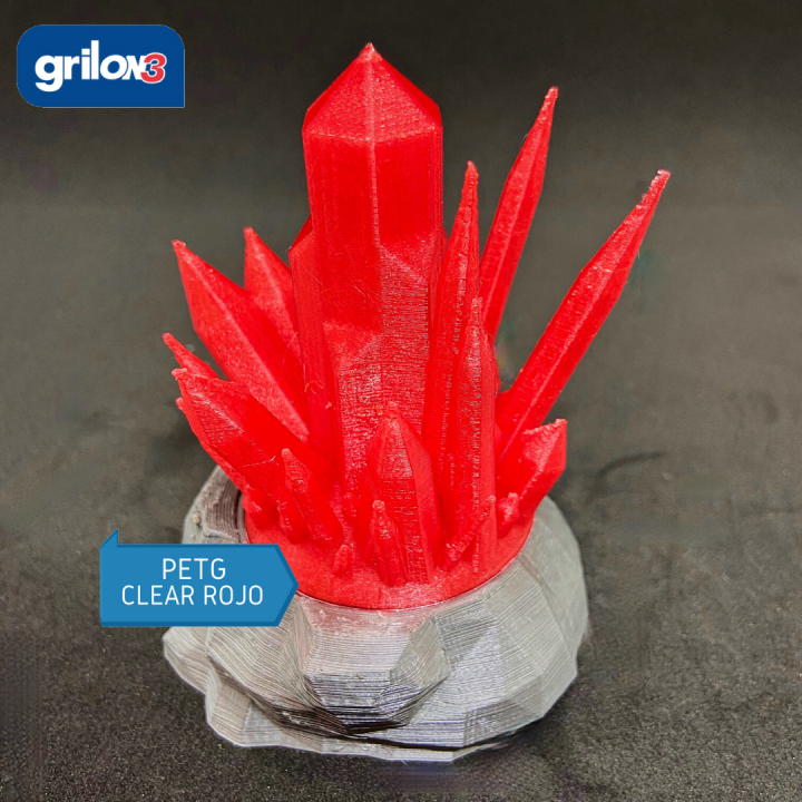 Grilon3 PETg 1.75mm CLEAR ROJO