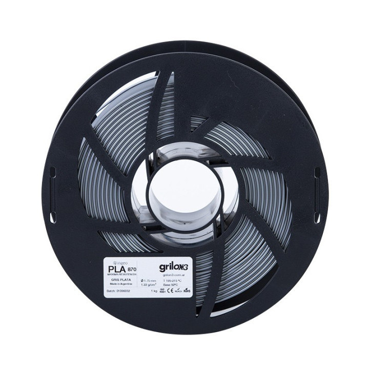 Grilon3 PLA870 1.75mm GRIS PLATA