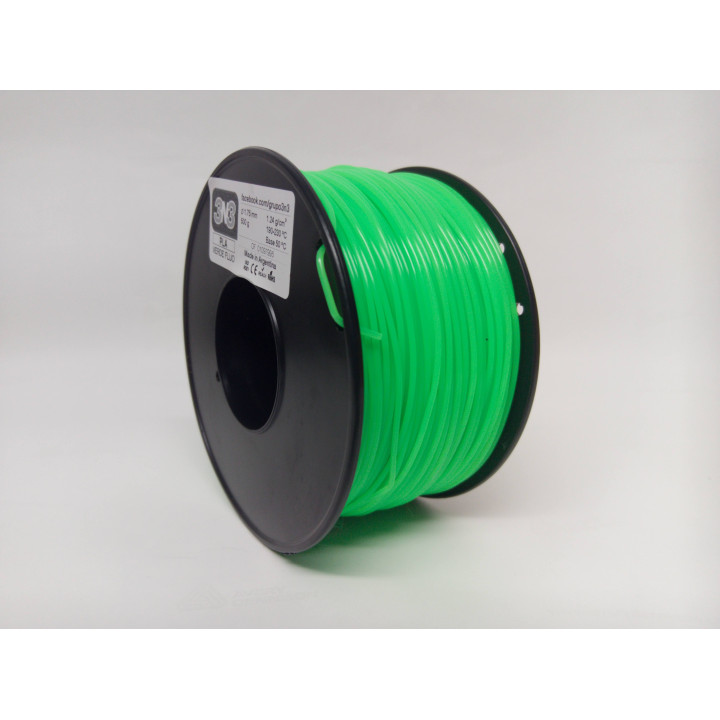 3N3 PLA 1.75mm VERDE FLUO 500grs