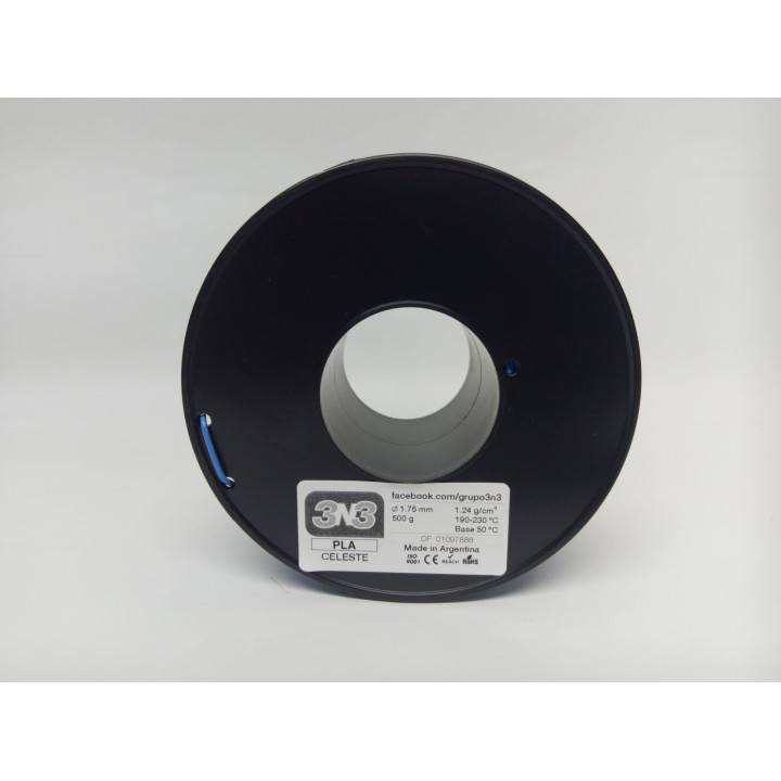 3N3 PLA 1.75mm CELESTE 500grs
