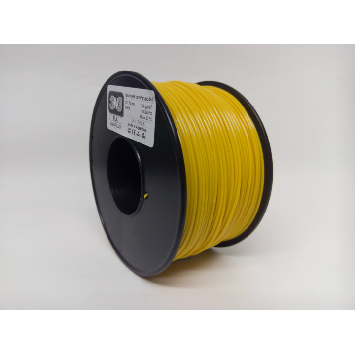3N3 PLA 1.75mm AMARILLO 500grs