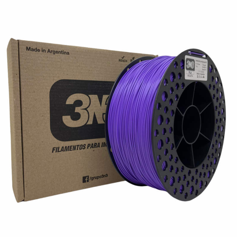 3N3 Box  PLA 1.75mm VIOLETA x1KG