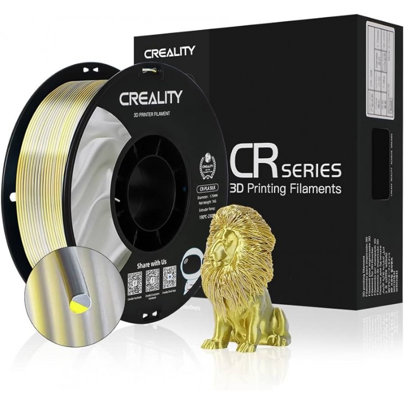 Creality PLA SILK Gold-Silver 1.75mm 1KG