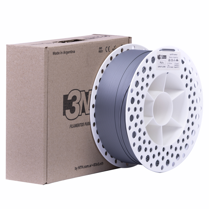 3NMAX PLA+ GRIS PLOMO 1.75mm x1kg