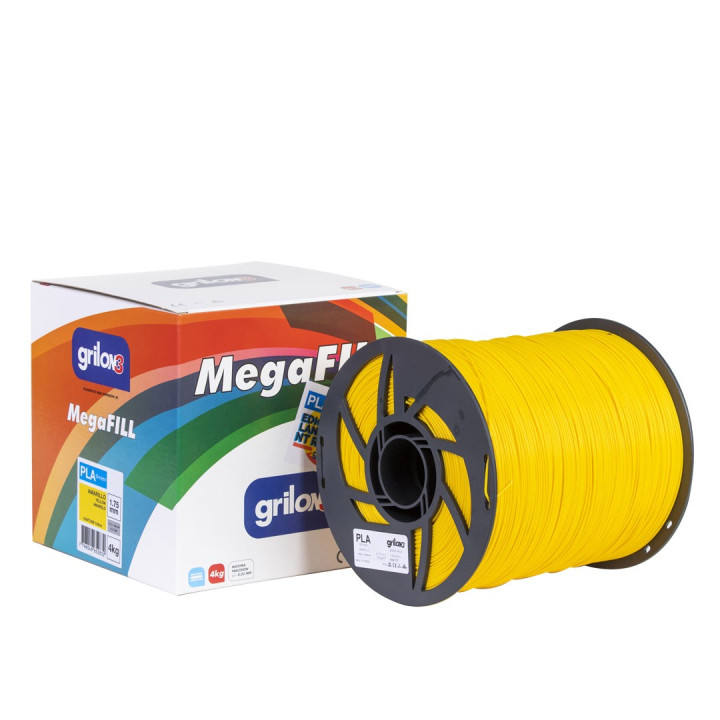 Grilon3 MEGAFILL PLA AMARILLO 1.75mm 4kg