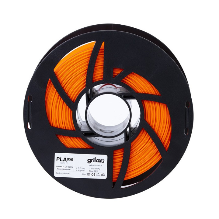 Grilon3 PLA850 1.75mm NARANJA UV GLOW