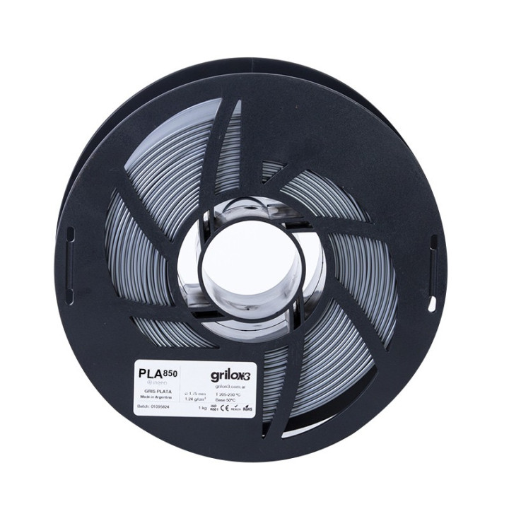 Grilon3 PLA850 1.75mm GRIS PLATA