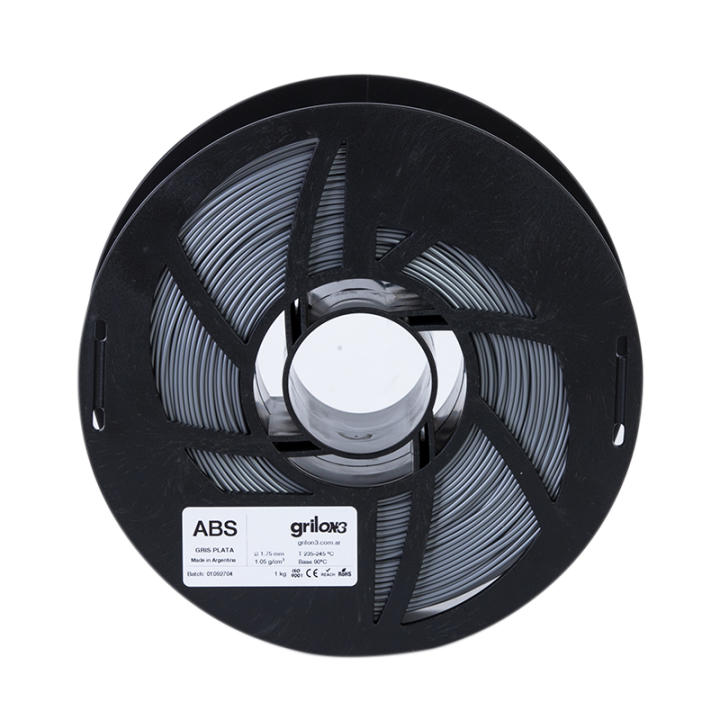 Grilon3 ABS 1.75mm GRIS PLATA
